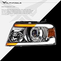 Vista 32 de Alpha Owls 8711378 Projector Headlights With Switchback Sequential LED Bar & Startup Light - Black Amber Fits 2004-2008 Ford F150 / 2006-2008