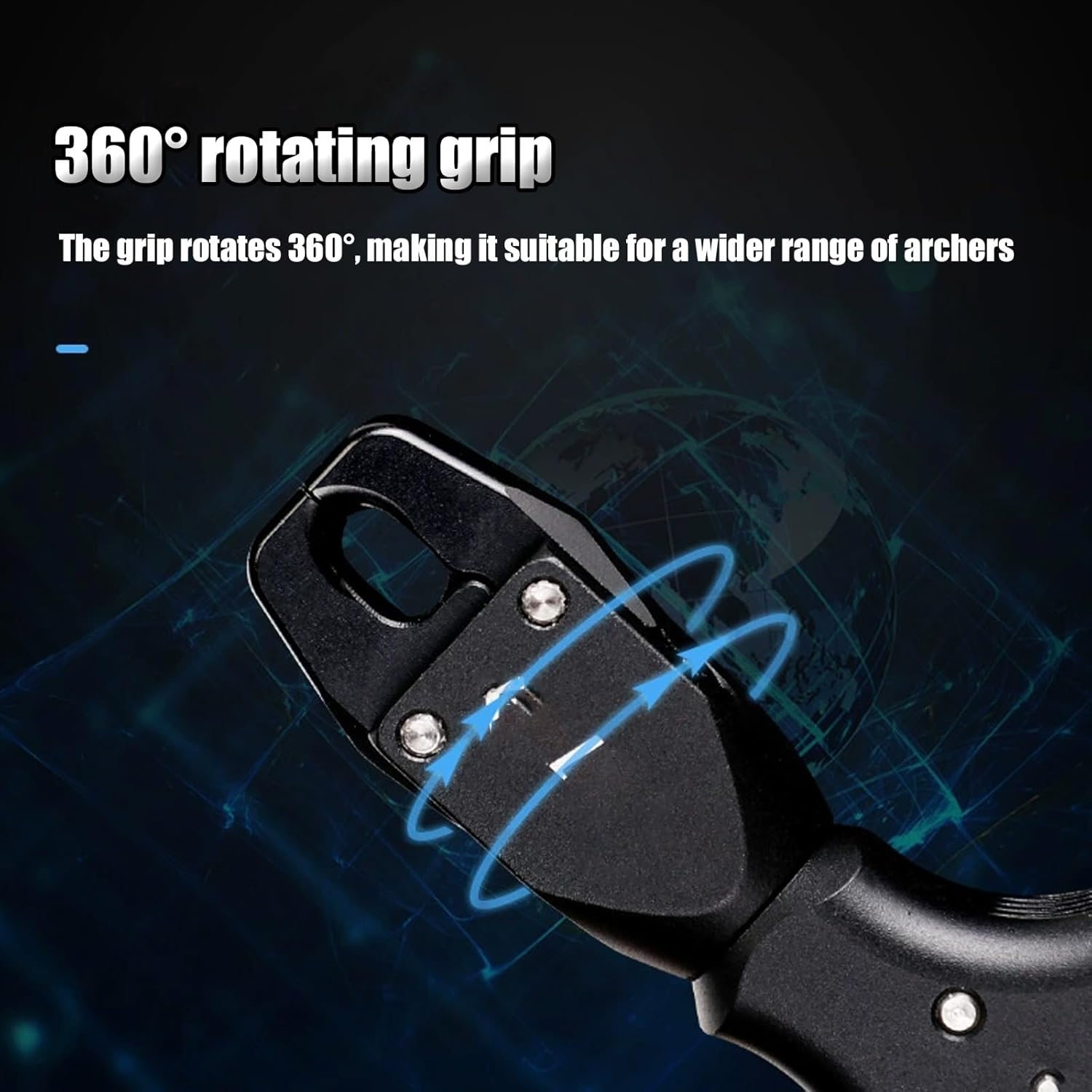 3 or 4 Fingers Available Archery Release Aids, 360° Rotating Head Thumb Release, for Compound Bow Hunting Shooting Accessories