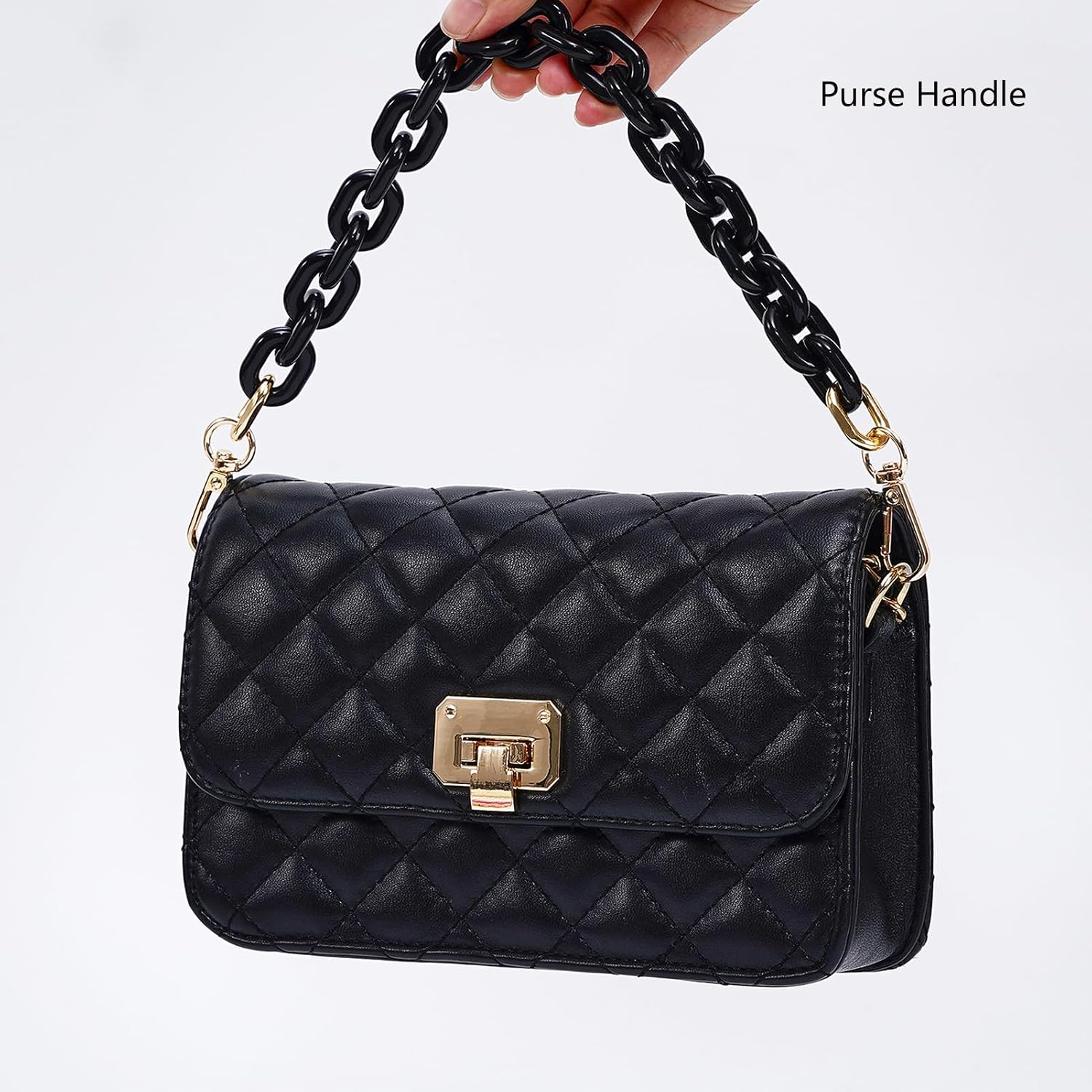 Yichain Cute Acrylic Purse Strap Bag Chain Handle Replacement Handbag Crossbody Shoulder Strap Accessory image 5