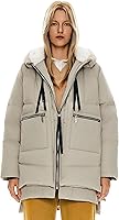 OROLAY Women's Thickened Oversized Down Jacket with Fleece-Lined Hood - Windproof Winter Parka for Ultimate Warmth
