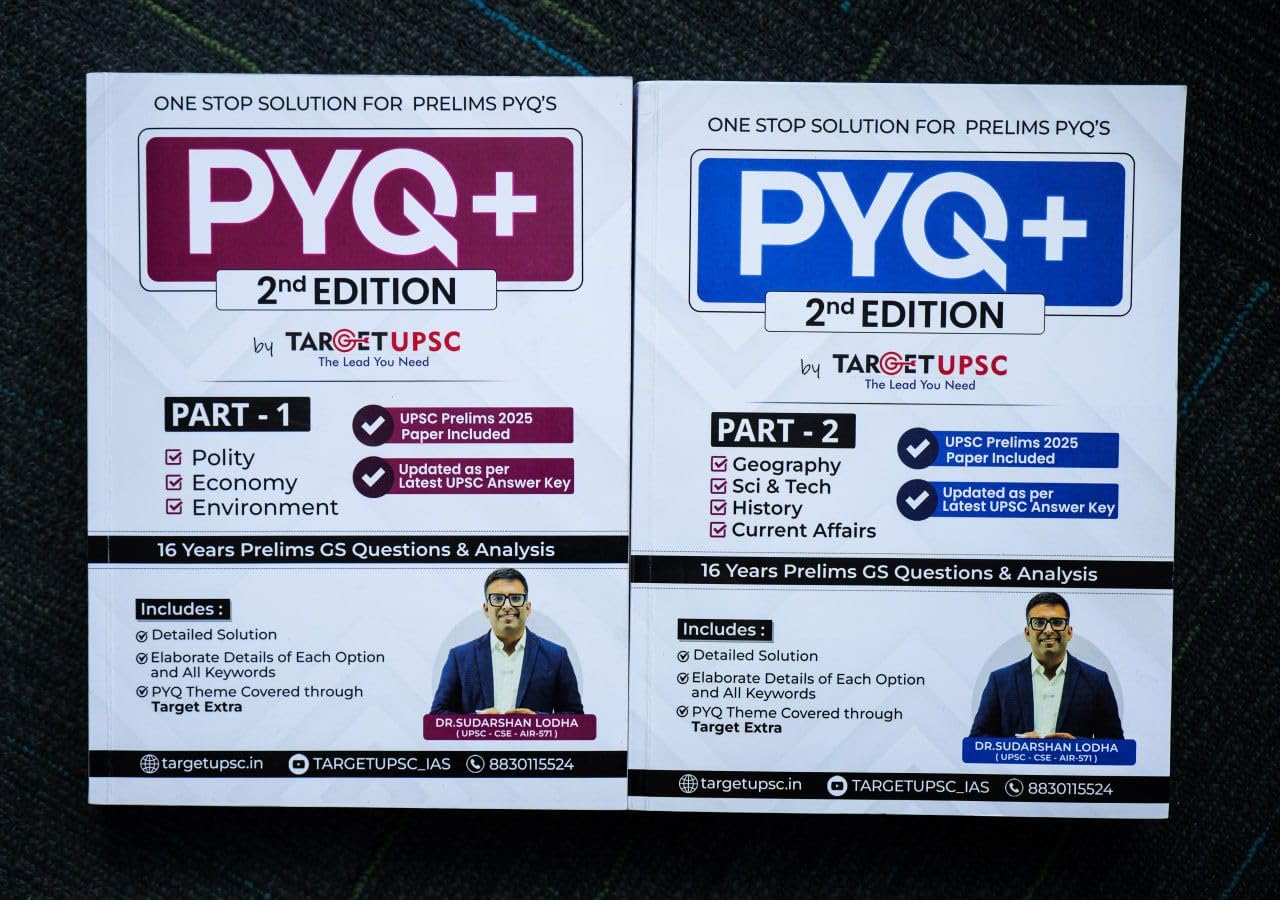 Target UPSC PYQ+ for UPSC Prelims 2026 by Dr Sudarshan Lodha : (2nd Edition): 16 Years Prelims GS Questions & Analysis : Part 1 & 2 – Combo Set of 2 Book – Latest 2026