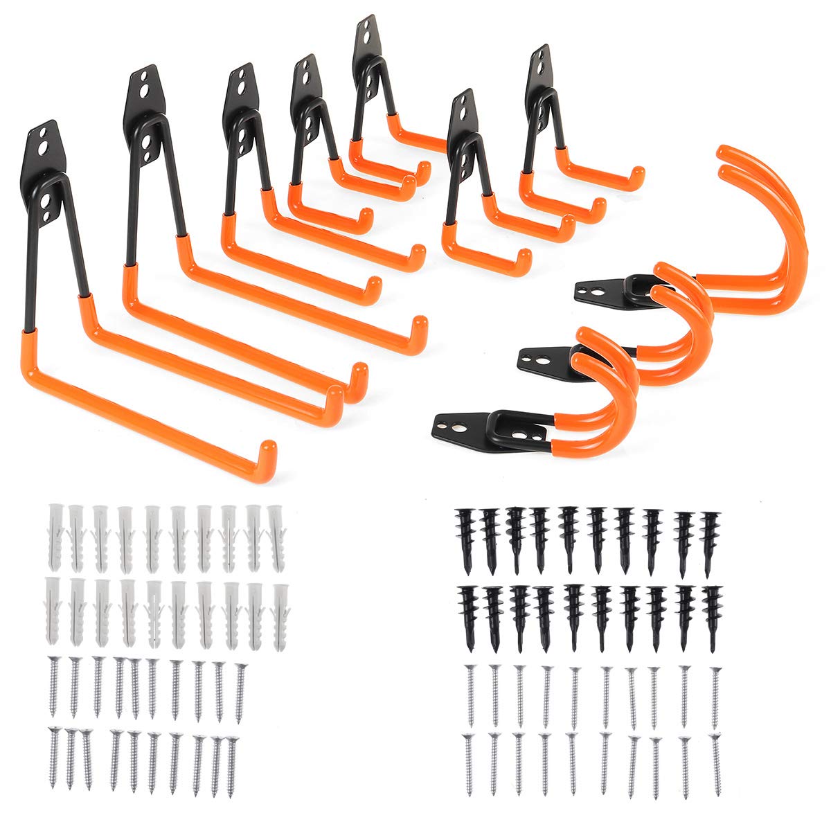 YONGYAO 90PCS Crochets de Garage fixés au Mur Set Atelier Outils de Jardin Organisateur de Stockage