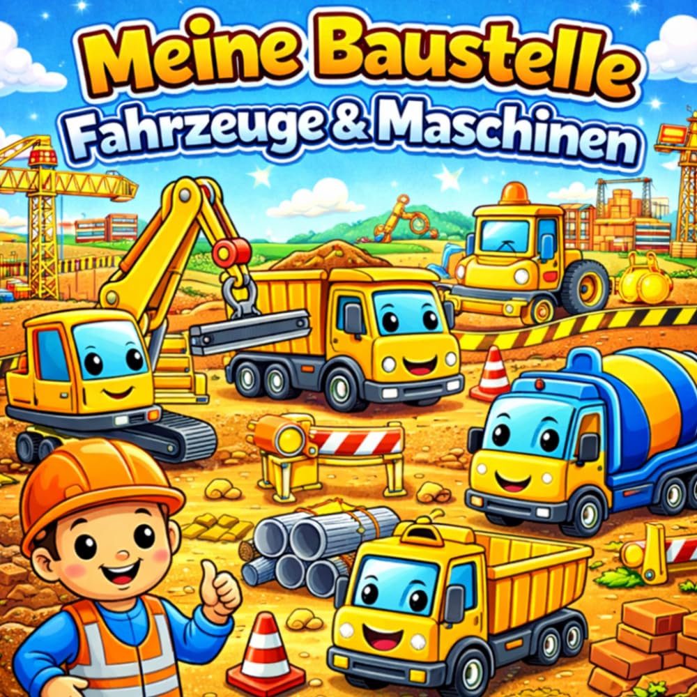 Meine Baustelle – Fahrzeuge & Maschinen: Malbuch für Kinder ab 3 Jahren