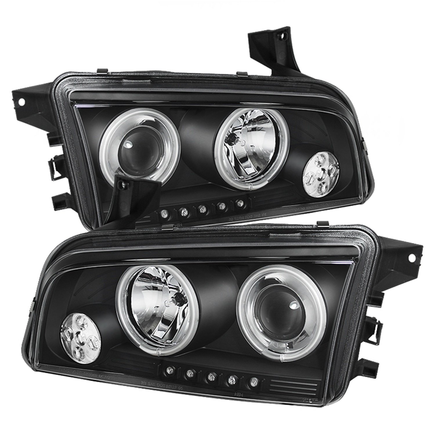 Spyder Auto Dodge Charger Black CCFL LED Projector Headlight