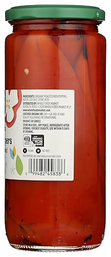 Miniatura 7 de 365 by Whole Foods Market, Red Peppers Fire Roasted Orgánico, 16 onzas