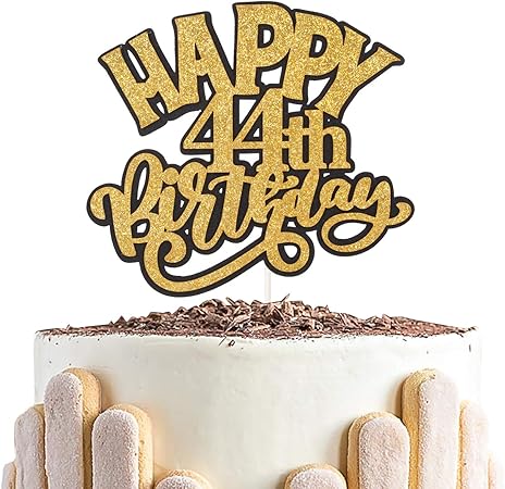 Amazon Co Jp グリッター 44歳の誕生日ケーキトッパー 44歳 44歳 誕生日パーティーデコレーション 誕生日パーティー用品 最高の記念品 食品 飲料 お酒