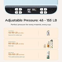 Vista 9 de HTVRONT Prensa de Calor Automática para Vasos - Máquina Prensadora de Calor para Vasos A200, Presión Ajustable y Accesorio de Placa de Calor