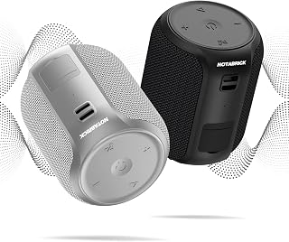 NOTABRICK 【2PCS【Update】 Bluetooth Speakers,Portable Wireless Speaker with 15W (30W) Stereo Sound, Active Extra Bass, IPX6 Waterproof Shower Speaker, TWS, Portable Speaker