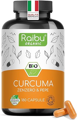 AAVALABS Curcuma Zenzero e Pepe Nero 180 Capsule con 95% Curcumina AAVALABS - integratore