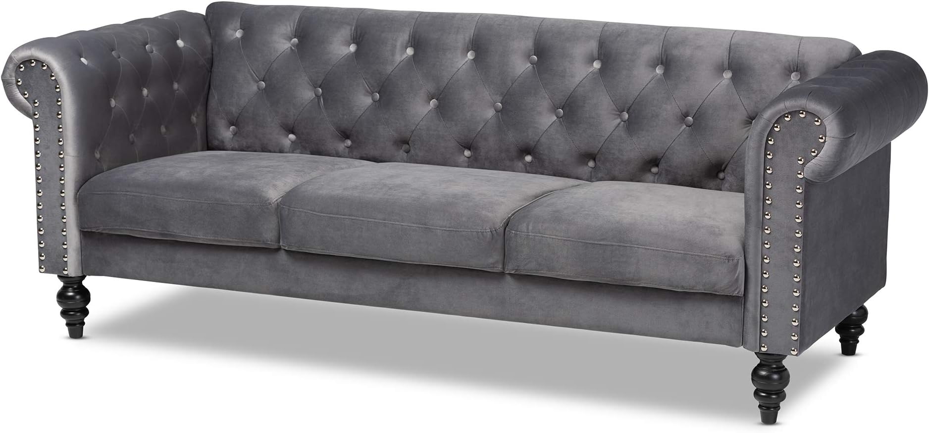 Baxton Studio Sofas, Grey/Black