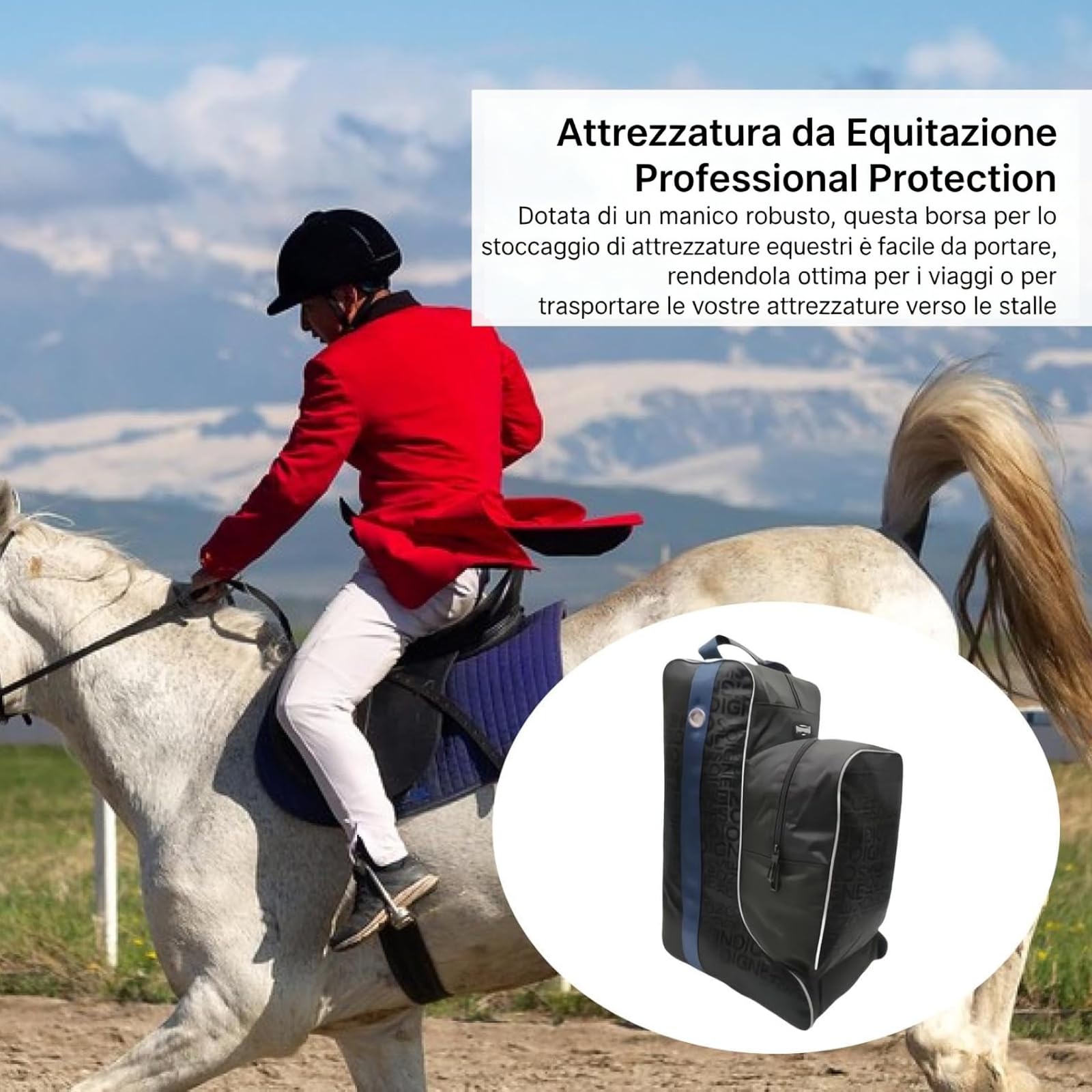 Sharplace Porta Stivali Alti Da Equitazione Con Chiusura a Cerniera, Sacchetti per Calzature Con Maniglia, Borse Portatili per Stivali in Tessuto Oxford, Design a Doppio Scomparto