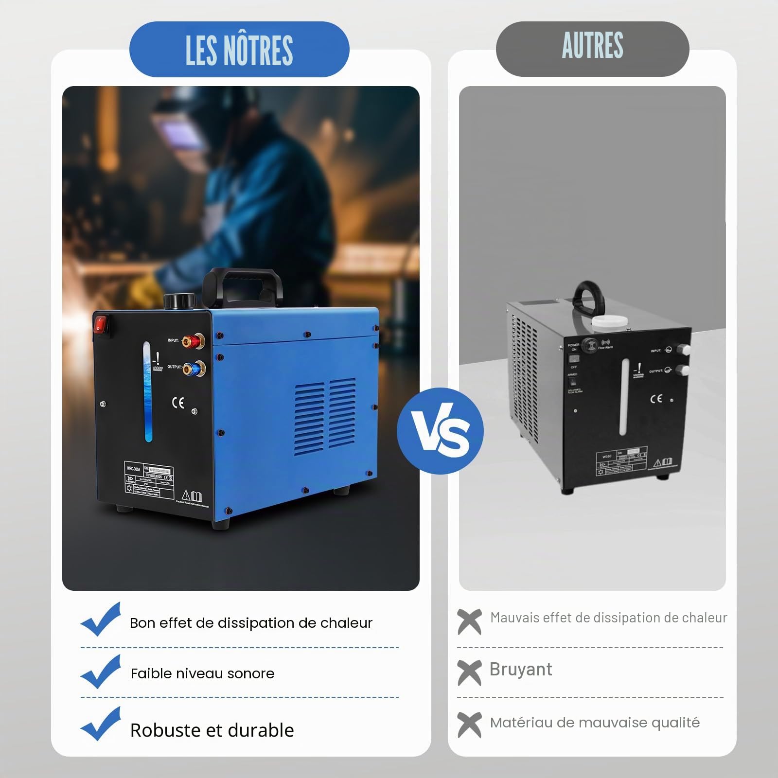 Kit de refroidissement à eau, 10 l, 370 W, TIG MIG Welder, refroidisseur d'eau CO2, machine à souder industrielle, machine à souder TIG, machine à refroidissement à eau circulaire