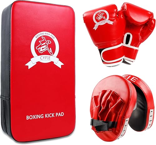 Equipo de boxeo 3 en 1, guantes de boxeo, guantes de boxeo, juego de manoplas de karate para niños, almohadilla de brazo para principiantes, guantes