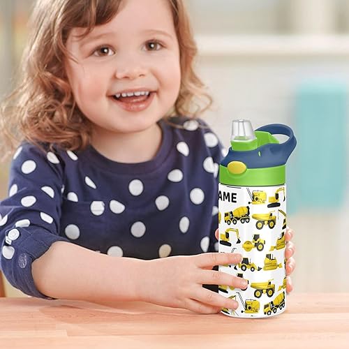 Miniatura 7 de Botella de agua de acero inoxidable para niños, botella de agua aislada al vacío de acero inoxidable de 12 onzas para niños, botellas aisladas al