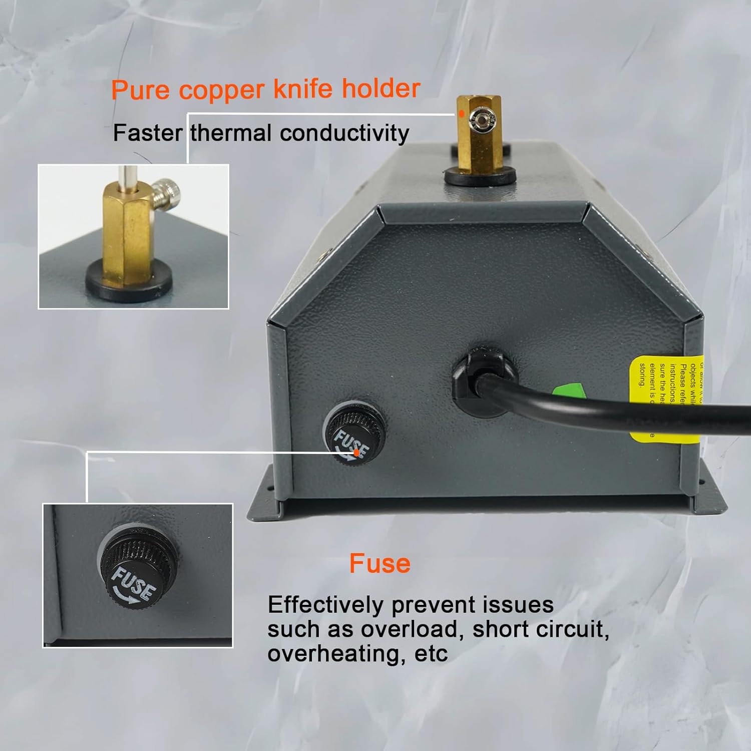 Electric Rope Cutter Hot Knife Thermal Cutting Tool for Fabric Nylon Webbing Belting Ribbon - Seatld Hot Wire Cutting Tool (30W Seat-type rope cutter)