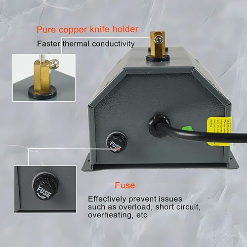 Miniatura 10 de Cortador de cuerda eléctrico sellador térmico  Cuchilla térmica para cortar trenzas, telas, cinchas, correas y cintas  Kit de herramientas de corte