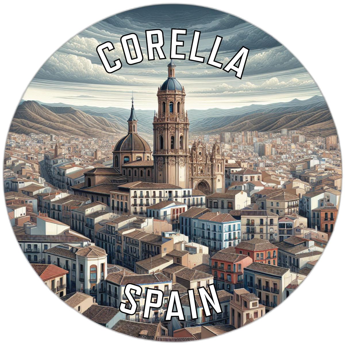 Corella Spain Souvenir Vinyl Decal Sticker 2-Inch