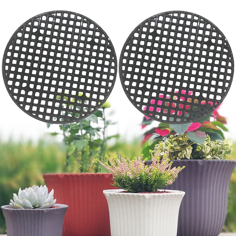 Amazon | 50個鉢底ネット円形メッシュシート植木鉢 プラスチック鉢底網