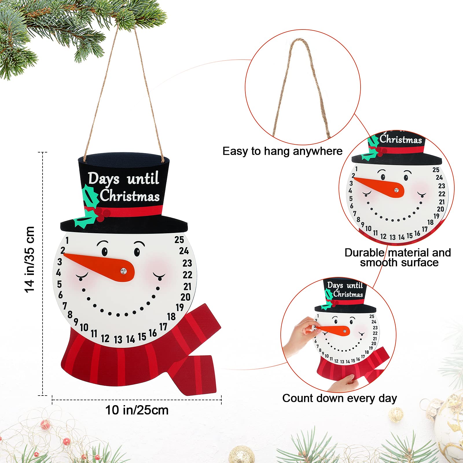 Amazon.co.jp: Jetec スノーマン クリスマス カウントダウンカレンダー