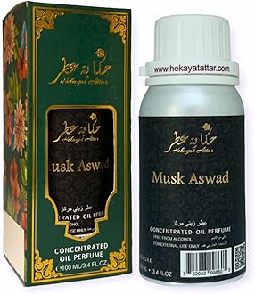 MUSK ASWAD 100ML CONCENTRATED PERFUME OIL | Heritage Collection By Hekayat Attar