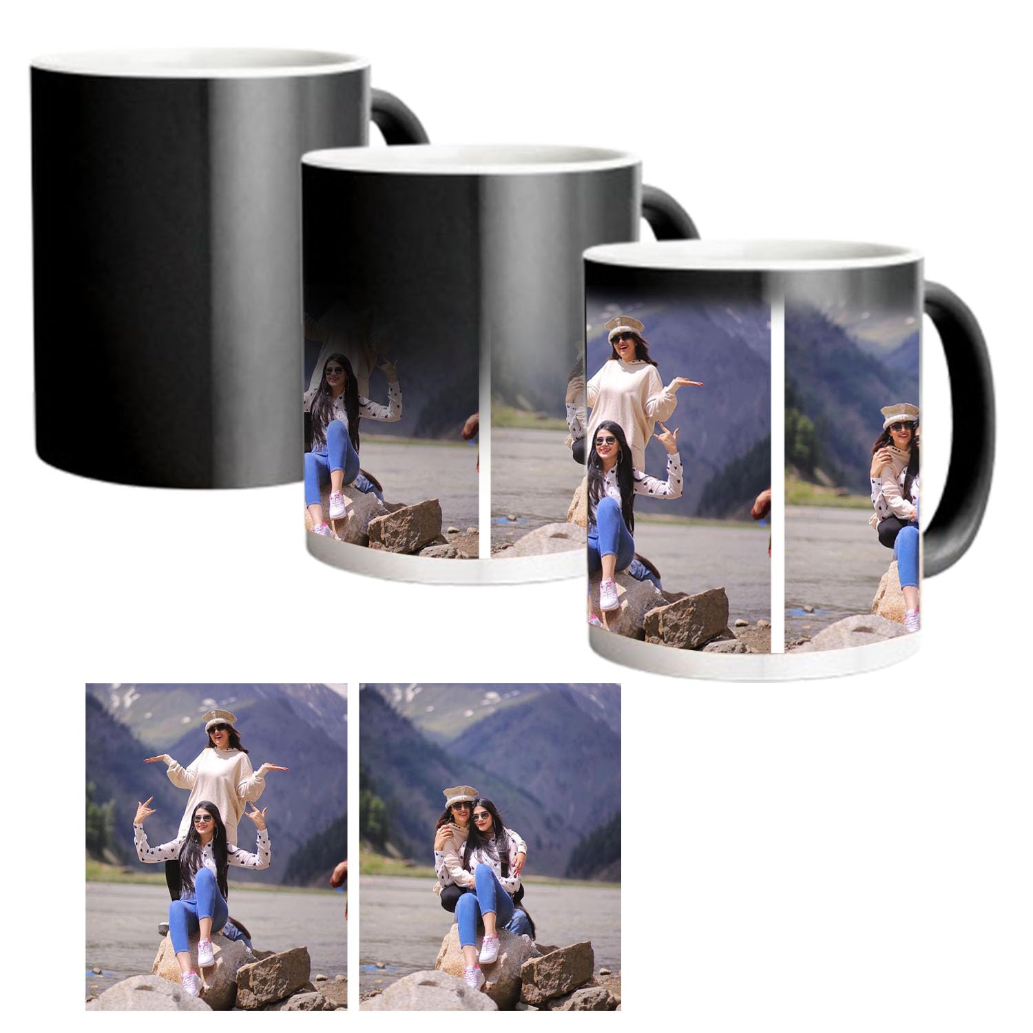 PrintWink Personalised Heat Change Mug | Colour Changing Mug with Photo | Custom Magic Cup for Coffee & Tea | Personalised Gift for Men, Women, Birthday, Anniversary, Father’s Day | Photo 2