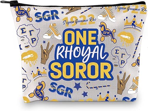 SGRho Sorority Parafernalia Regalo Hermandad de Mujeres Regalo Hermana Hermandad de Mujeres Griegas Un Rhoyal Soror Bolsa de Maquillaje Bonita