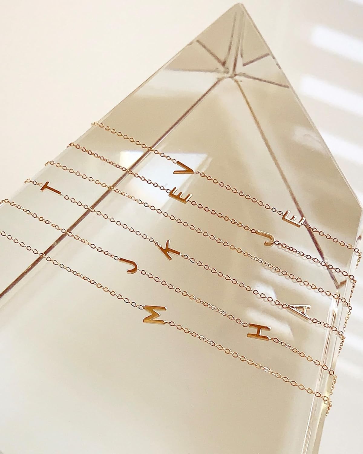 Sideways Initial Necklaces for Women, 14k Gold Plated Initial Necklace Dainty Gold Letter Necklace Simple Gold Choker Necklaces Cute Name Necklaces for Women Trendy Gold Jewelry Gifts - Image 4