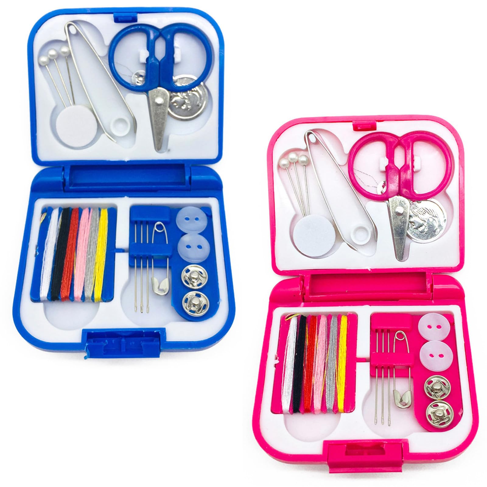2Pieces Travel Friendly Needlework Set Featuring Sturdy Materials and Bright Hues Sewing Candy Colors