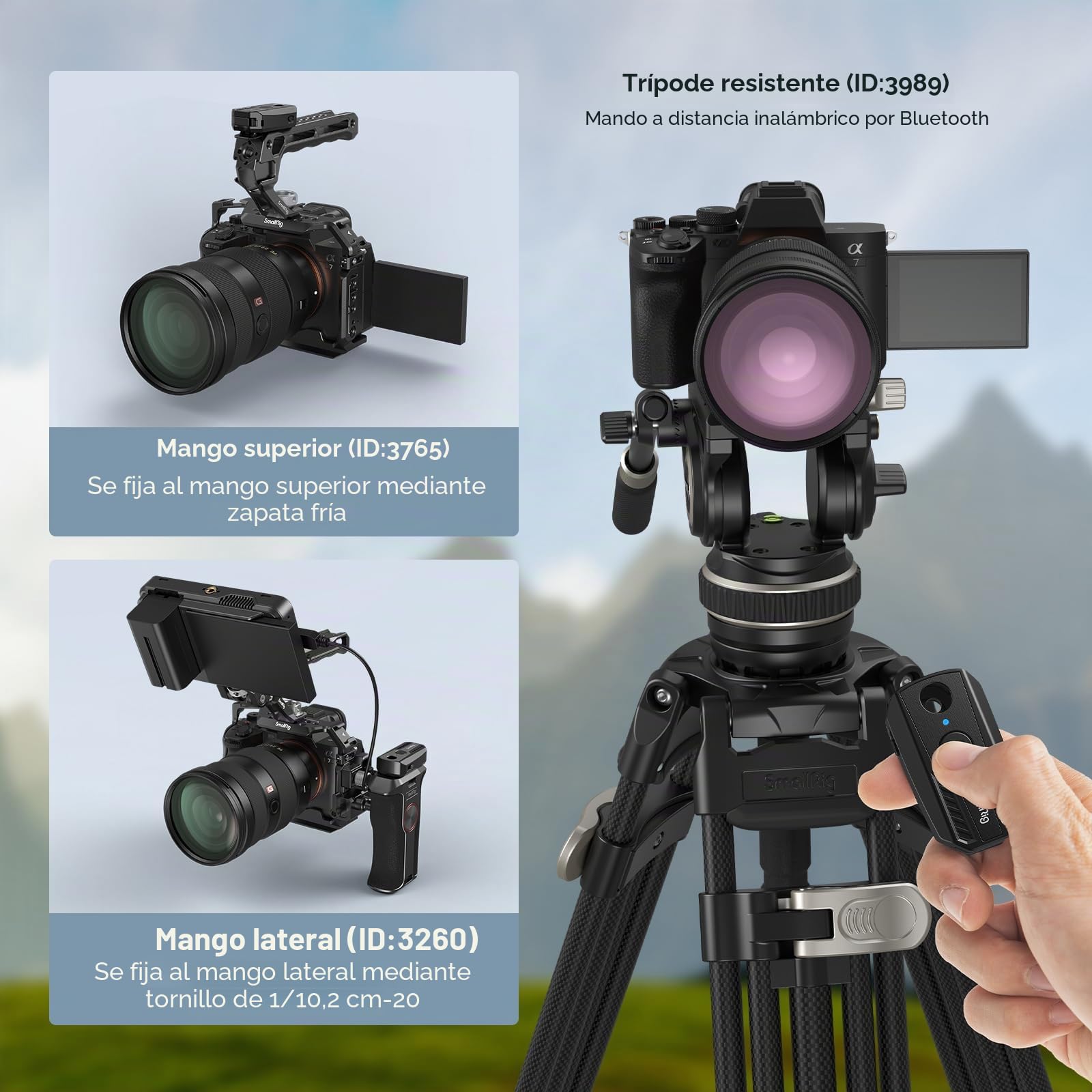 SMALLRIG Control Remoto Inalámbrico para Sony para Canon para Nikon, Apto para A7R V/IV/III, A7S/A7 III, A6700, FX3, A7C, A7CR, A7C II, ZV-E10, R5, R6, R7, R8, R10, Z50, Zfc, Z30-3902