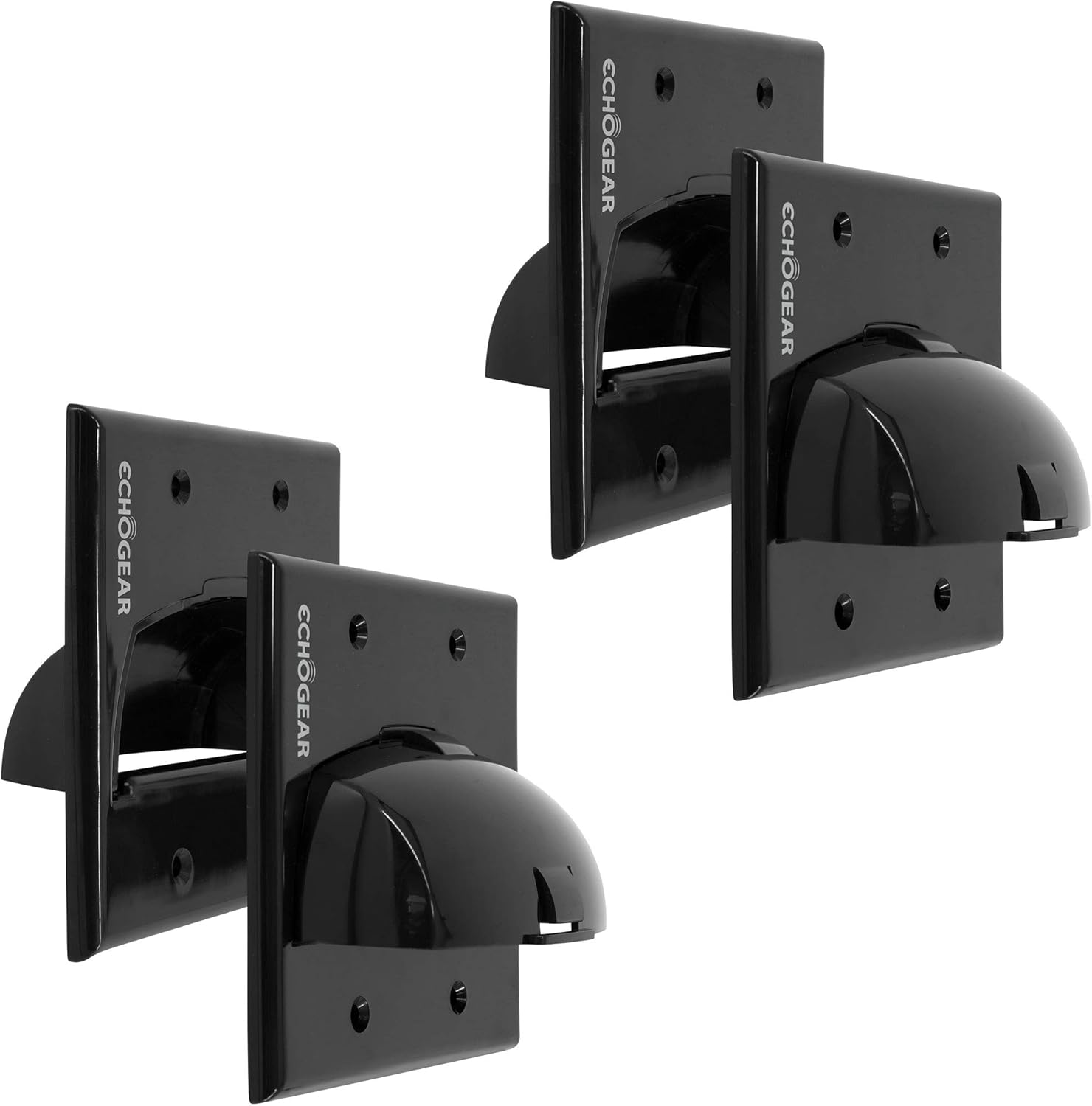 ECHOGEAR Black in Wall Cable Hider 2 Pack Dual Gang Pass