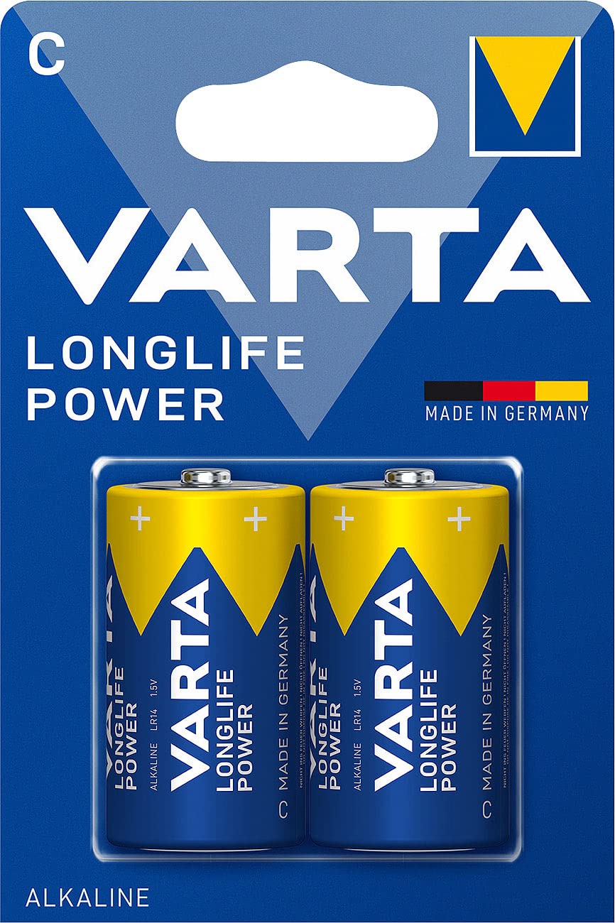Varta Longlife Power Lot de 4 piles alcalines type Baby/C/LR14 1,5 V