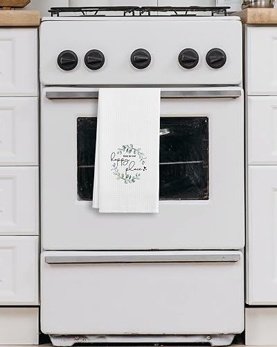 Miniatura 3 de QIYUHOY This is Our Happy Place - Toallas de cocina florales de 16 x 24 pulgadas, paños de cocina modernos de algodón, paño de cocina, saco de