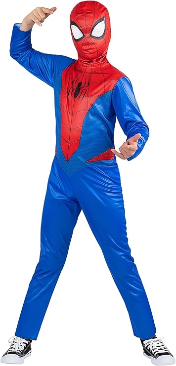 Marvel Spider-Man Official Youth Value Costume - Printed Jumpsuit with Detachable Mask
