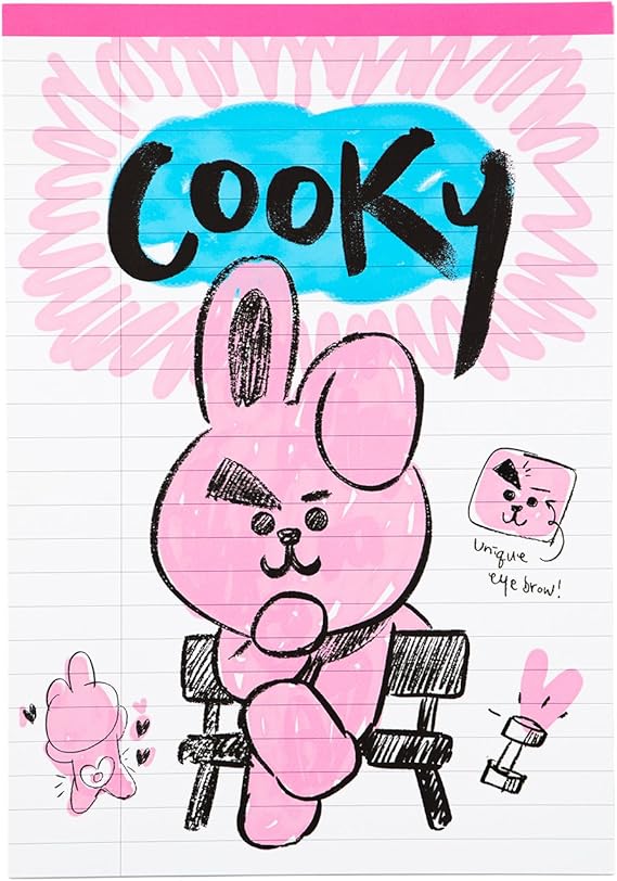 Bt21 公式 Bts 商品 Line Friends 文字 罫線入り ノート パッド 30枚 Bangtan Boysによるデザイン ノート メモ帳 文房具 オフィス用品 Amazon