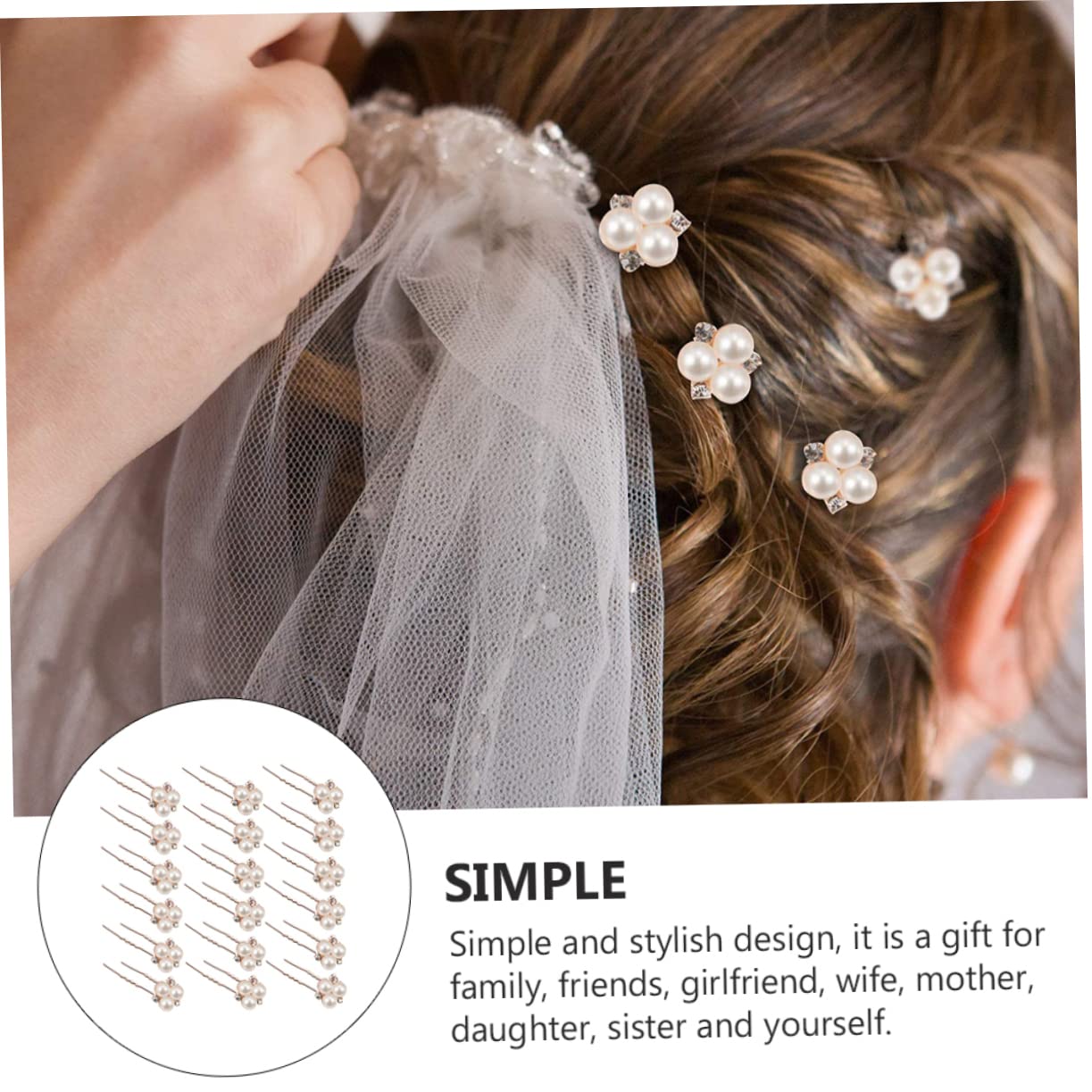 Baluue 54stücke Teiliges Förmiger Haarnadeln Mit Perlen Und Strass Für Bräute Eleganter Haarschmuck Für Hochzeiten Für Brautjungfern Und -frisuren
