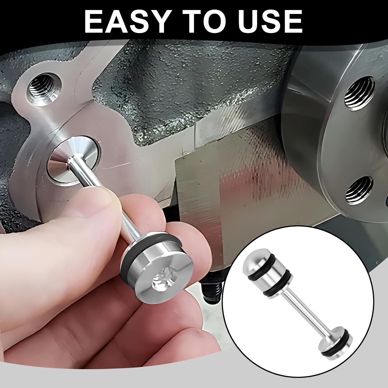 LS Billet Rear Galley Plug Barbell Oil Diverter,Ls Performance Parts Fits for GM Gen III & IV LS1 LS3 LS2 LQ4 LQ9 LS6 L92 L33 L99,Oil Diverter 6061-T6 Aluminum Alloy Material (1PC)