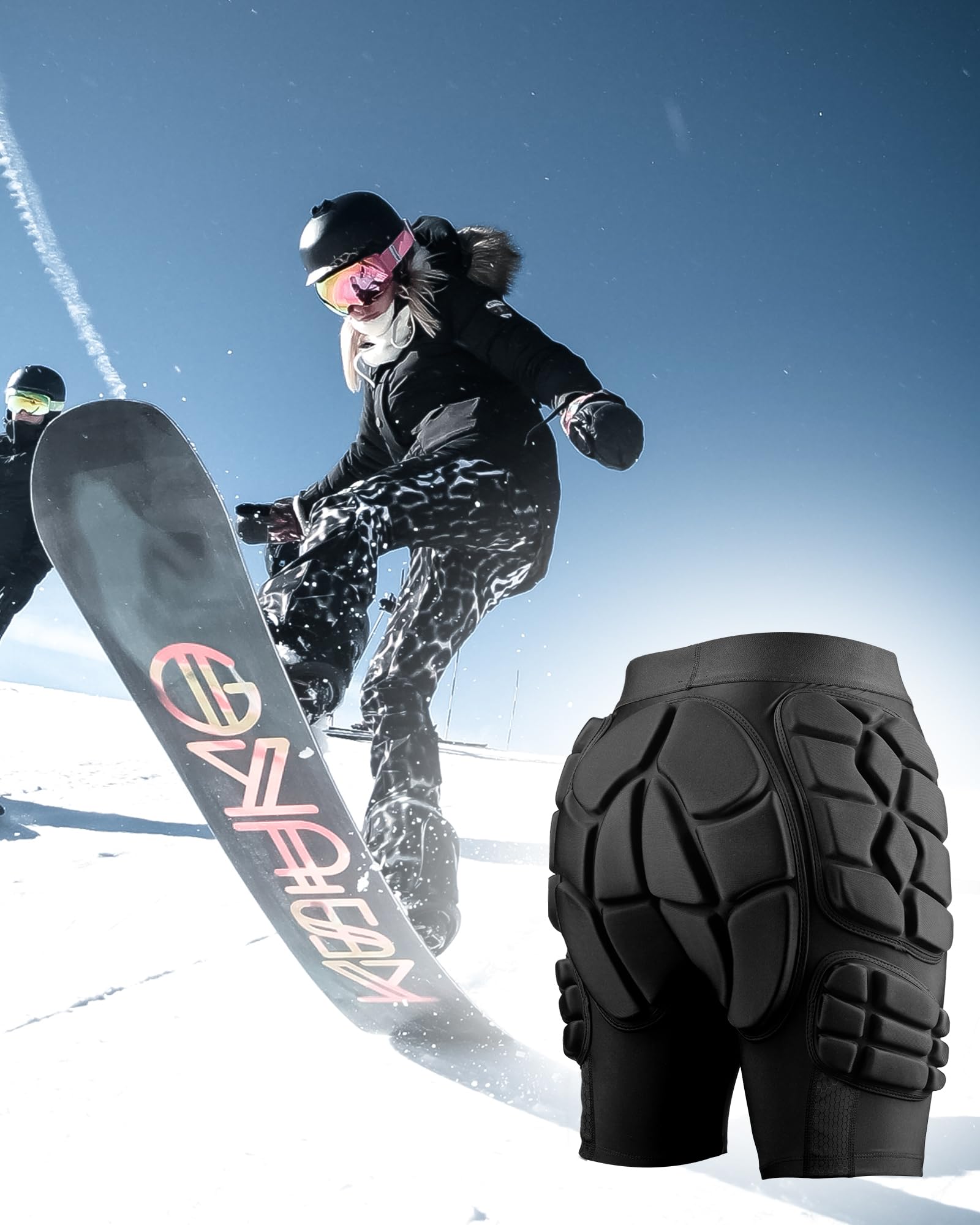 Short De Protection Rembourré 3D Hanches Fesses Coccyx - Snowboard Ski Skate Pour Enfants Et Adultes
