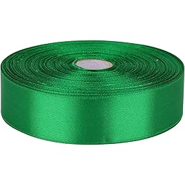 1 inches 50 Yard Green Satin Ribbon for Gift Wrapping, Wedding, Crafts, Christmas,Easter, Floral, Hair, Invitation Decorations and More