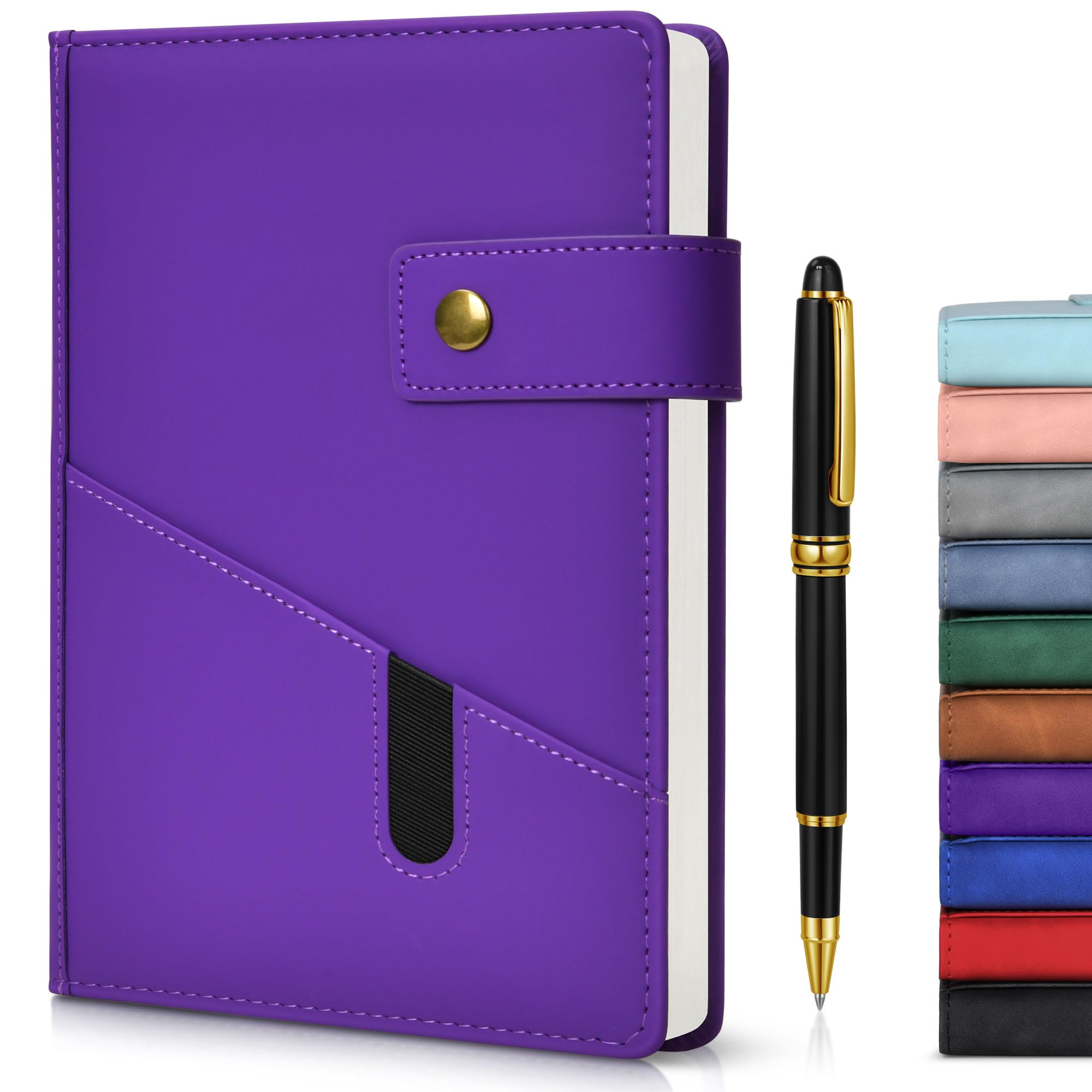 Notizbuch, A5, liniert, Leder, für Männer und Frauen, 15 x 21 cm, personalisiertes Hardcover-Tagebuch mit Stift, 200 Seiten, 100 g/m² dickes, liniertes Papier, Tageskalender für Schule, Reisen,