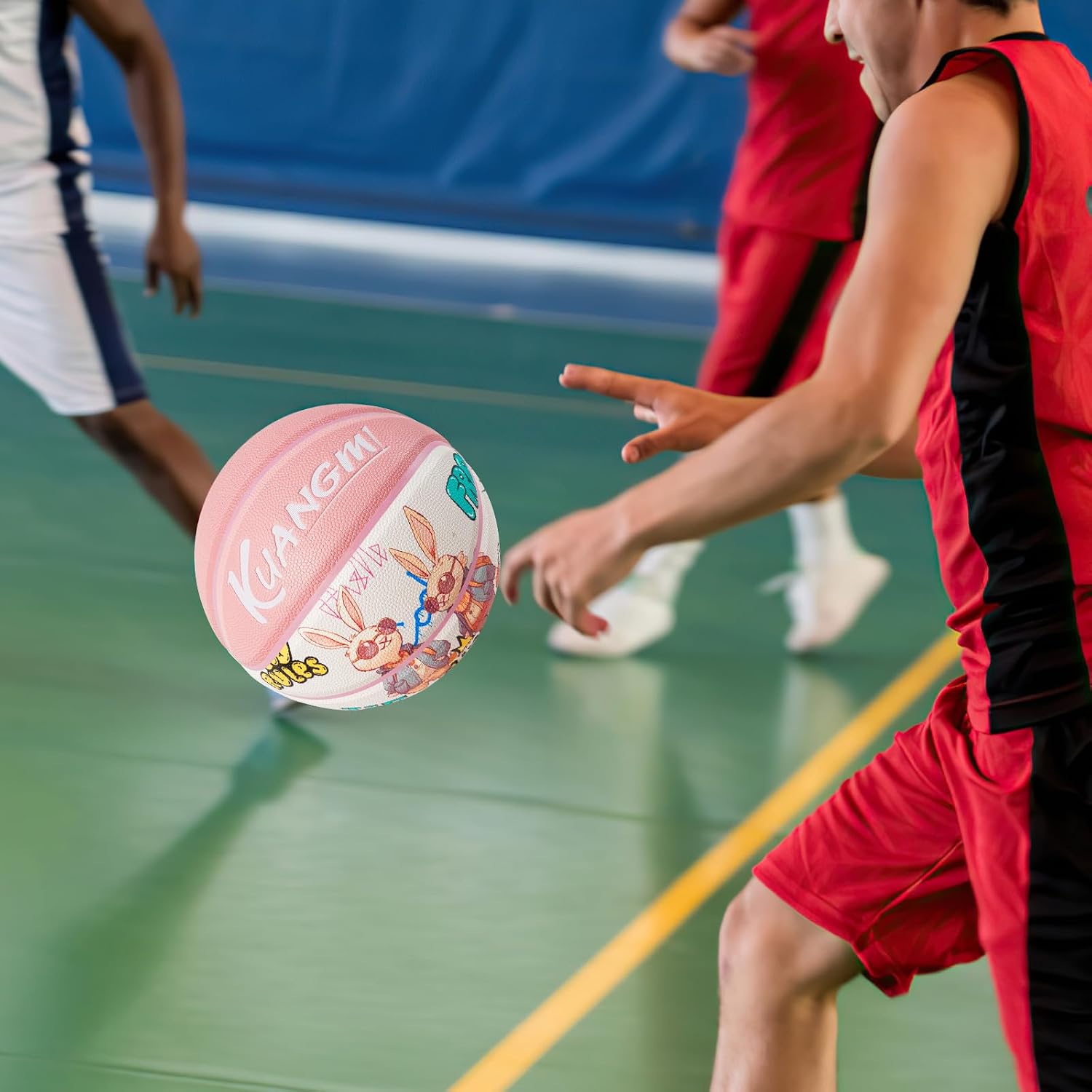 Kuangmi Hip-hop Street Basketball, Standard Official Size 7 29.5", Indoor & Outdoor Street Basket Ball