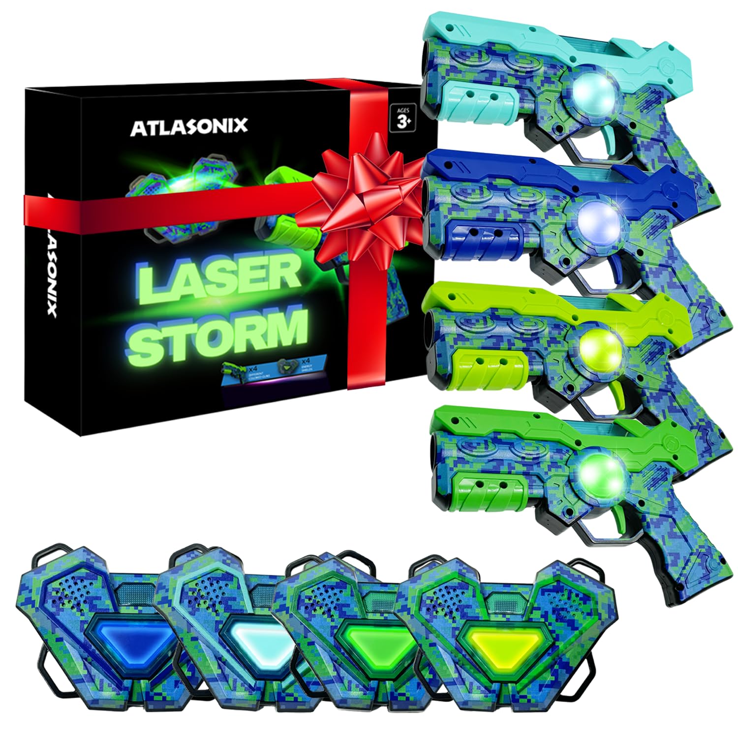 Techno Link TL-7000 テクトロッド 4枚入り４袋セット Amazon.com: Laser Tag Guns Set of 4 - Kids Laser Tag Set of 4
