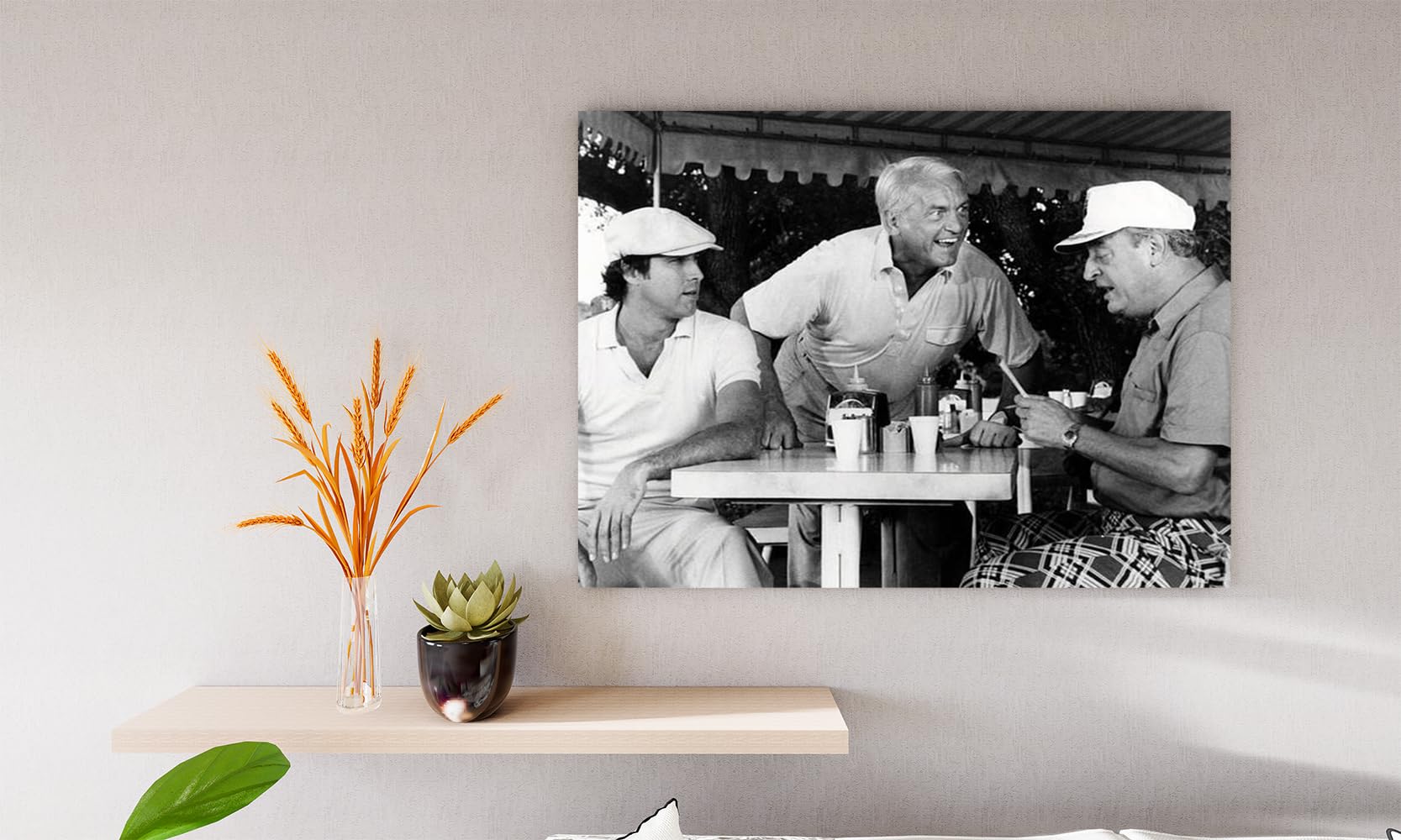 VERRE ART Printed Framed Canvas Painting for Home Decor Office Wall Studio Wall Living Room Decoration (14x10inch Wrapped) - Caddyshack