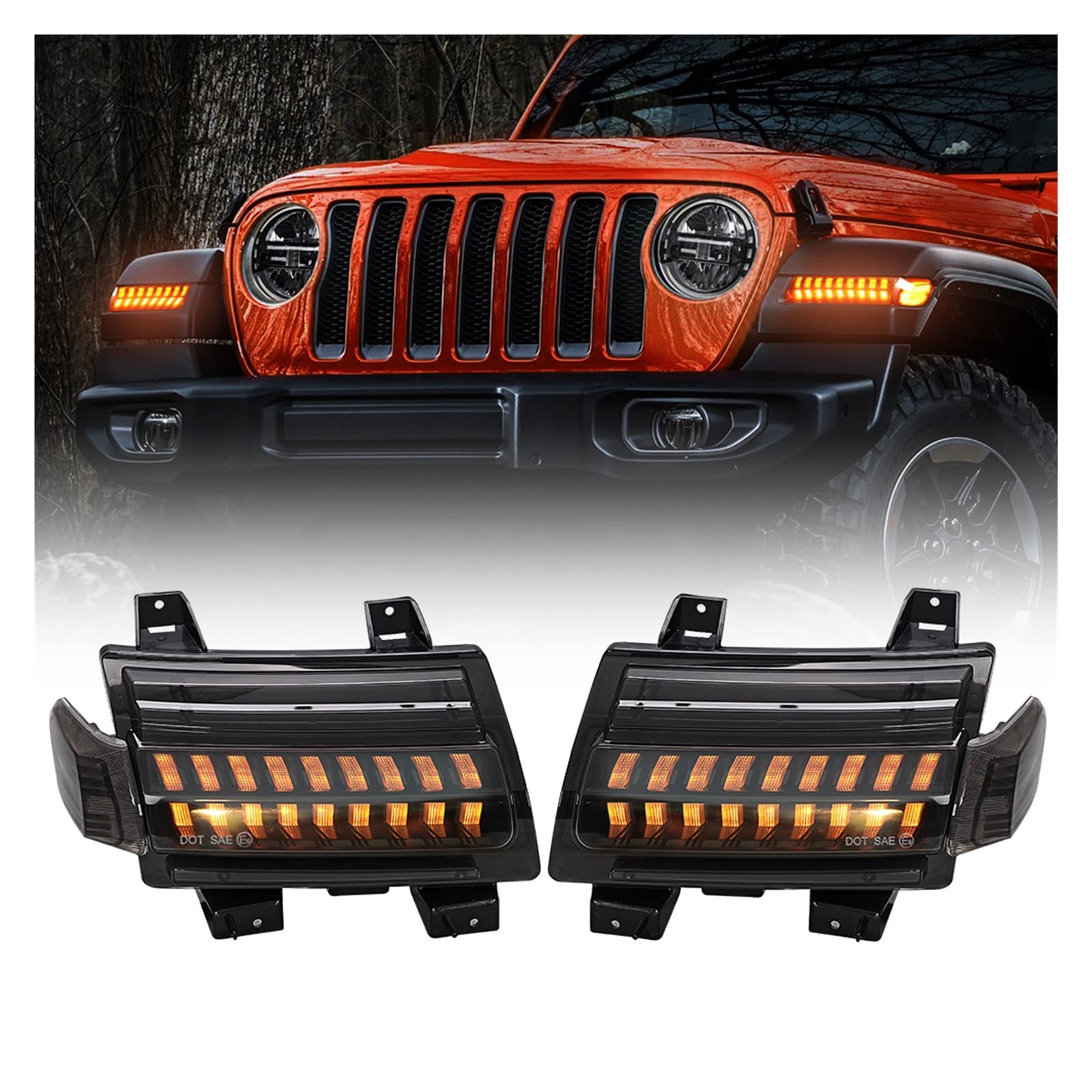 Amazon | LEDフェンダーライトキット、DRL +サイドマーカーライト付き 