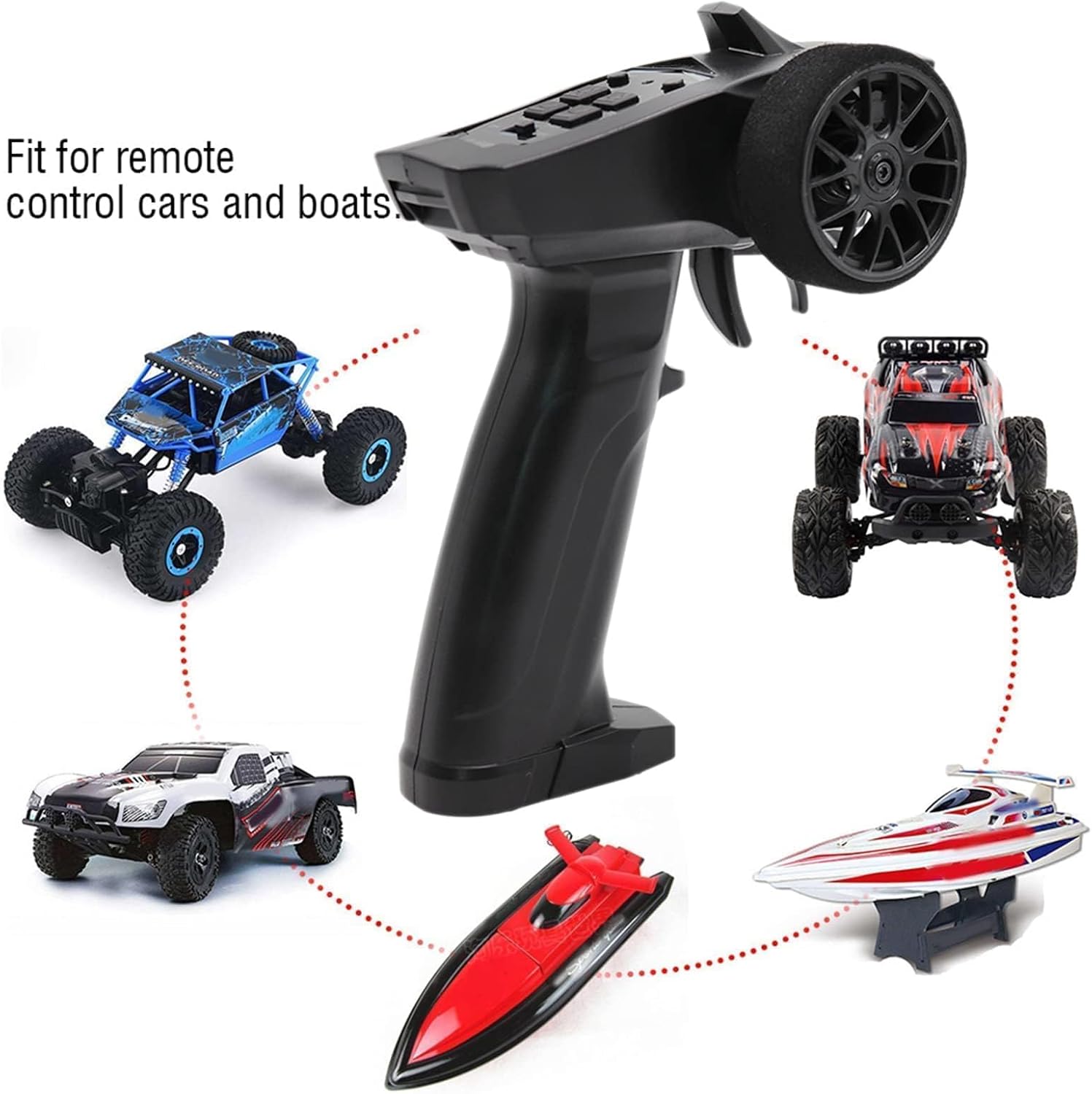RC Remote Controller and Receiver 2.4GHz 3 Channel Rc Transmitter and Receiver for Remote Car/Boat/Tank