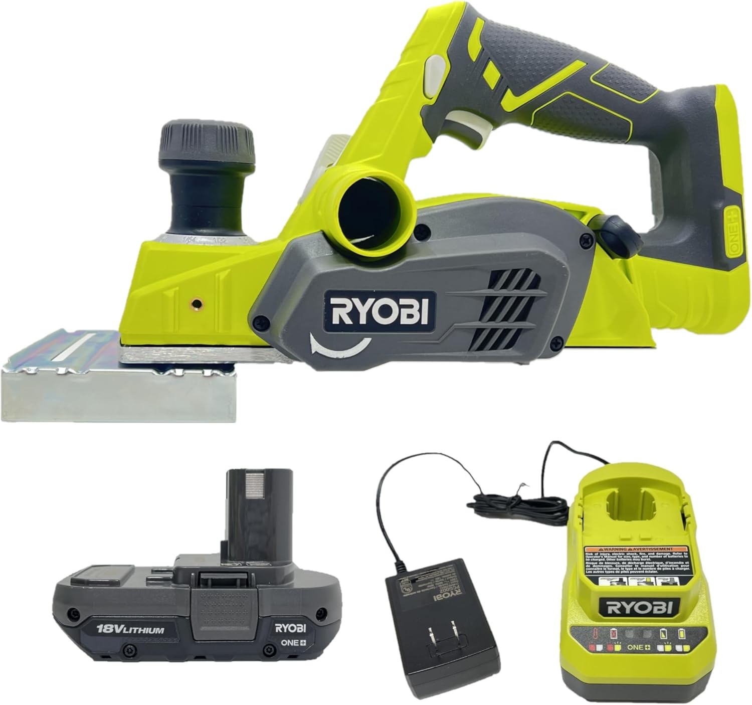 RYOBI 18-Volt Cordless 3-1/4 in. Planer Kit with Battery and Charger (No Retail Packaging)