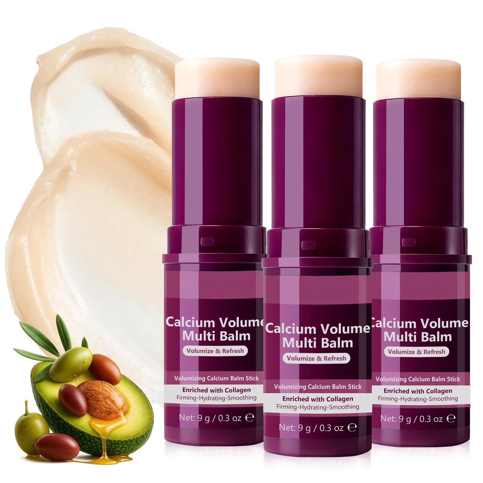 Calcium Volume Multi Balm, Calcium Multi Balm Stick, koreański kolagen nawilżający, przeciwstarzeniowy, opadający, zmarszczki, odpowiedni do oczu, twarzy, szyi (3)