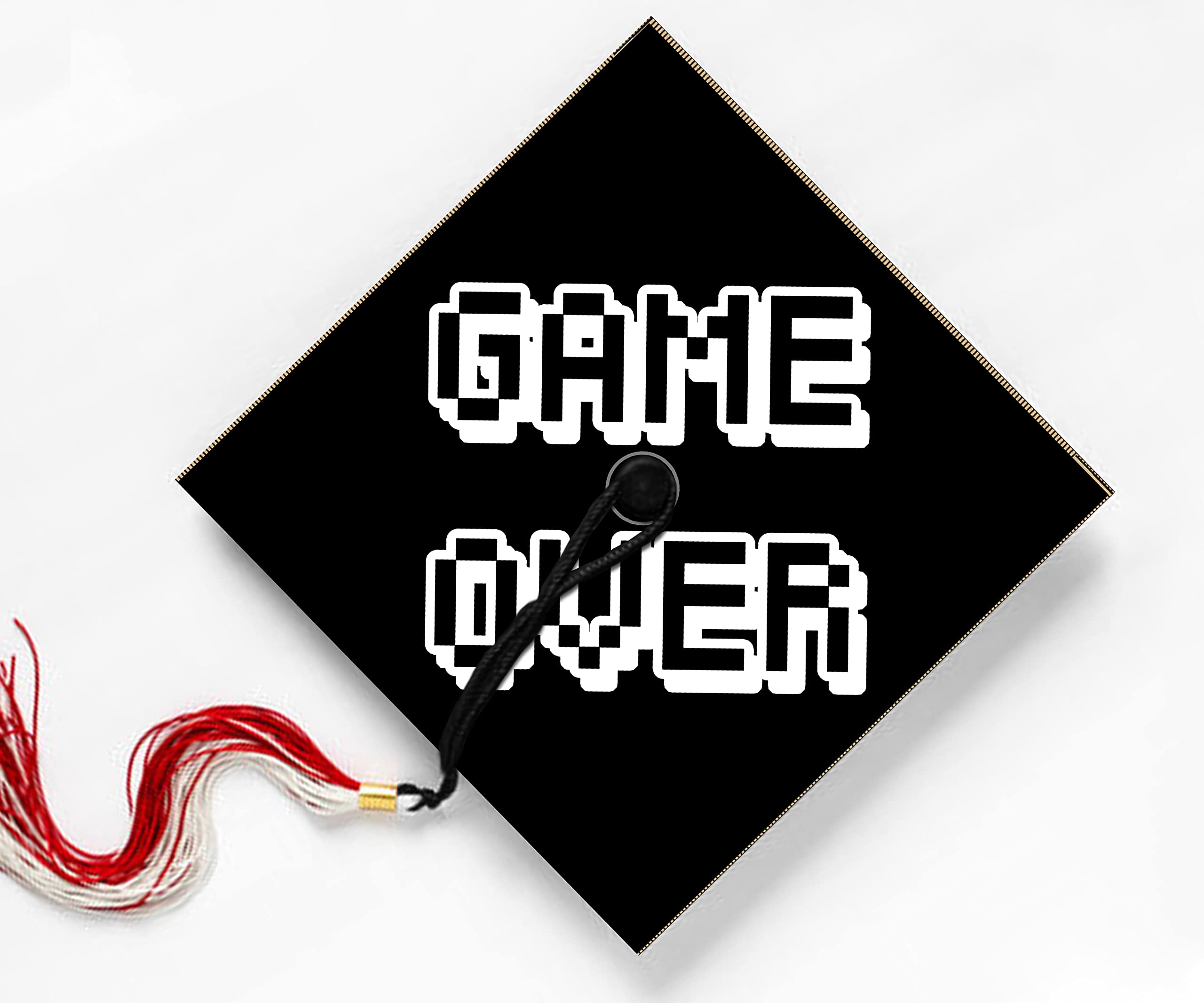 Game Over, Sticker Design for Graduation Cap, Grad gift, Class of 2025