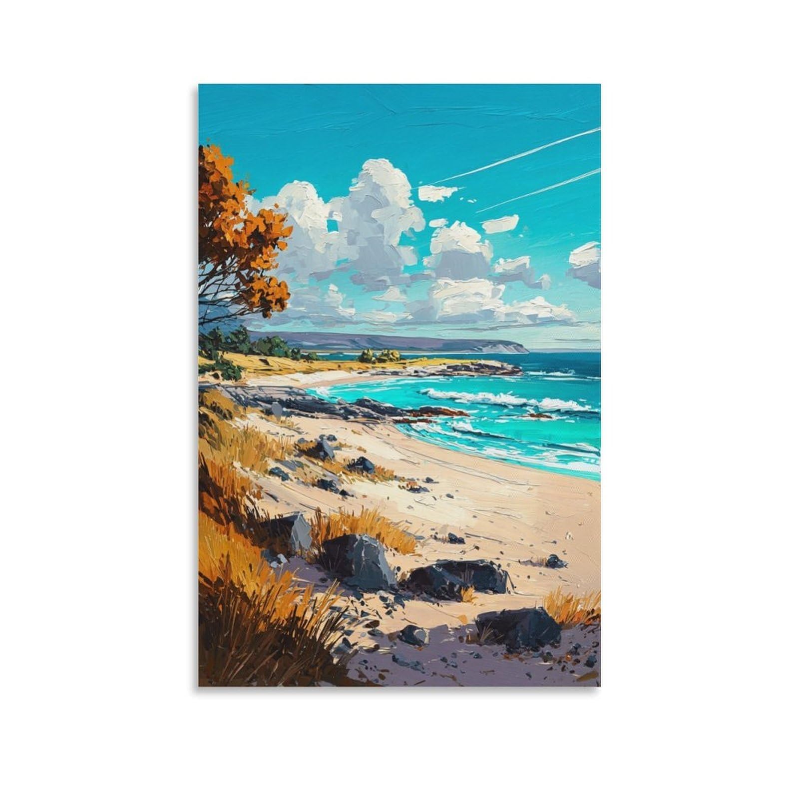 ZBBGGOZ Carmel Beach Posters 20x30inch(50x75cm) Canvas Wall Posters And Art Picture Print Modern Family Bedroom Decor