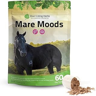 Silver Lining Herbs Mare Moods Horse Calming Supplement - Natural Hormone Balance & Calm for Horses - Herbal Horse Supplements for Mood & Reproductive Support - 1 lb 60-Day