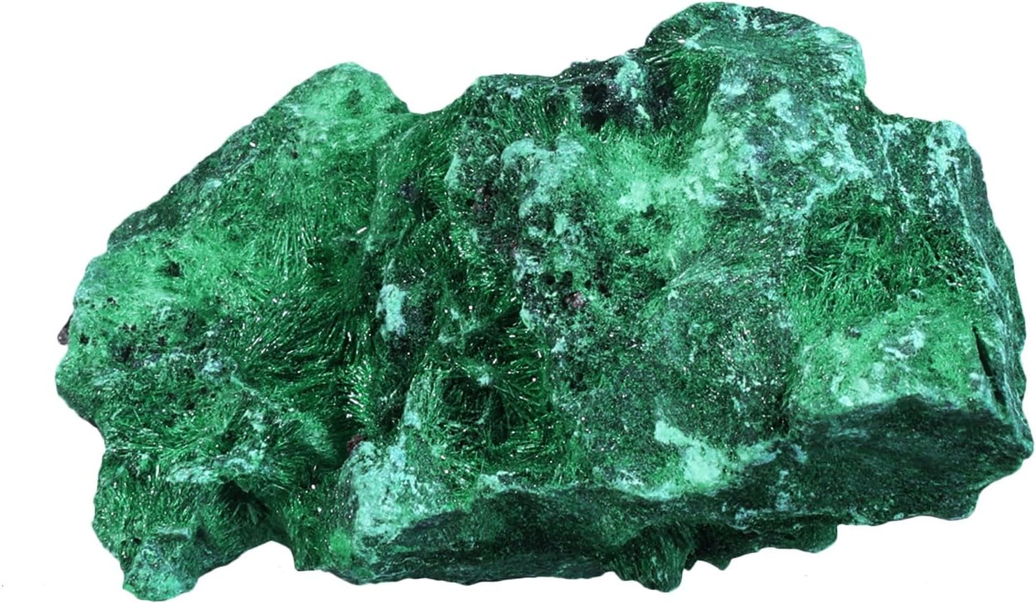 Natural Malachite Crystal Raw Stone Mineral Specimen for Collection, Irregular Malachite Rough Stone for Chakra Balancing Home Decoration, 0.11-0.22 lb